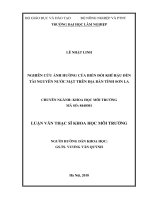 Tài liệu luận văn Nghiên Cứu Ảnh Hưởng Của Biến Đổi Khí Hậu Đến Tài Nguyên