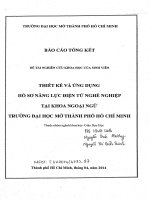 Thiết kế và ứng dụng hồ sơ năng lực điện tử nghề nghiệp tại khoa ngoại ngữ trường đại học mở thành phố hồ chí minh 