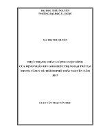 (Luận văn thạc sĩ) thực trạng chất lượng cuộc sống của bệnh nhân HIV AIDS điều trị ngoại trú tại trung tâm y tế thành phố thái nguyên năm 2017​ 