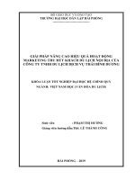 Giải pháp nâng cao hiệu quả hoạt động marketing thu hút khách du lịch nội địa của công ty TNHH du lịch dịch vụ thái bình dương 