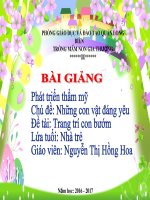 Giáo án tạo hình: Trang trí con bướm