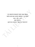 CÂU HỎI TỰ LUẬN GIÁO DỤC QUỐC PHÒNG AN NINH HỌC PHẦN 3 (CÓ ĐÁP ÁN)