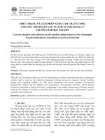 Thực trạng và giải pháp nâng cao chất lượng chương trình đào tạo ngành Sư phạm Địa lý trường Đại học Sài Gòn