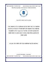 Tác động của chính sách tiền tệ và chính sách an toàn vĩ mô đến ổn định tài chính nghiên cứu tại các nước có nền kinh tế mới nổi và dẫn dắt tăng trưởng kinh tế thế giới 