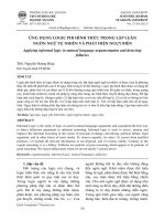 Ứng dụng logic phi hình thức trong lập luận ngôn ngữ tự nhiên và phát hiện ngụy biện