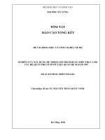 Báo cáo tóm tắt đề tài khoa học và công nghệ cấp Bộ: Nghiên cứu xây dựng hệ thống hỗ trợ khung nhìn thực cho các hệ quản trị cơ sở dữ liệu quan hệ nguồn mở