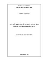 (Luận văn thạc sĩ) việc biểu diễn một số tự nhiên thành tổng của các số fibonacci tổng quát 
