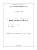 Nghiên cứu các nhân tố ảnh hưởng tới lòng trung thành của khách hàng tại các sân golf ở miền bắc việt nam tt 