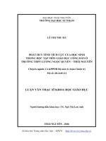 (Luận văn thạc sĩ) phát huy tính tích cực của học sinh trong học tập môn giáo dục công dân ở trường THPT lương ngọc quyến   thái nguyên​ 