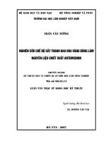 Tài liệu luận văn Nghiên Cứu Chế Độ Sấy Thanh Hao Hoa Vàng Dùng Làm Nguyên Liệu