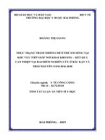 Thực trạng thấm nhiễm chì ở trẻ em sống tại khu vực tiếp giáp nơi khai khoáng   kết quả can thiệp tại hai điểm nghiên cứu ở bắc kạn và thái nguyên năm 2016 2018 tt 