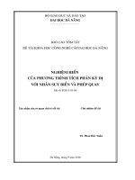 Báo cáo tóm tắt đề tài khoa học và công nghệ cấp ĐH: Nghiệm hiển của phương trình tích phân kỳ dị với nhân suy biến và phép quay