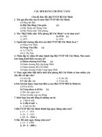 cau hoi rung chuong vang chu de ve Doi va Bac Ho