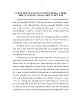 241. TƯ DUY MỚI CỦA ĐẢNG VỀ QUỐC PHÒNG AN NINH , BẢO VỆ TỔ QUỐC TRONG THỜI KỲ ĐỔI MỚI