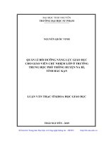 (Luận văn thạc sĩ) quản lí bồi dưỡng năng lực giáo dục cho giáo viên chủ nhiệm lớp ở trường trung học phổ thông huyện na rì, tỉnh bắc kạn​ 