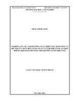 Tài liệu luận văn Nghiên Cứu Sự Ảnh Hưởng Của Chiều Dày Đầm Nén Và Độ Ẩm