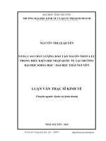 (Luận văn thạc sĩ) nâng cao chất lượng đào tạo nguồn nhân lực trong điều kiện hội nhập quốc tế tại trường đại học khoa học   đại học thái nguyên​ 
