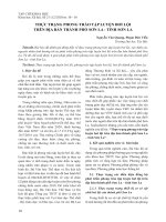 Thực trạng phong trào tập luyện bơi lội trên địa bàn thành phố Sơn La - tỉnh Sơn La