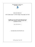 Báo cáo tóm tắt đề tài khoa học và công nghệ cấp ĐH: Nghiên cứu xây dựng hệ thống bài tập phát triển thể lực cho nam sinh viên Đại học Đà nẵng