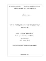 YẾU tố THỜI đại TRONG NGHỆ THUẬT sắp đặt ở VIỆT NAM 