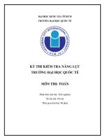 Đề thi mẫu kỳ thi đánh giá năng lực năm 2019 môn toán   trường đại học quốc tế (ĐHQG TP HCM) 