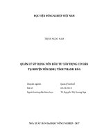 Quản lý sử dụng vốn đầu tư xây dựng cơ bản tại huyện yên định tỉnh thanh hóa luận văn thạc sĩ kinh tế nông nghiệp 
