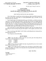 QD cong nhan va xep loai SKKN