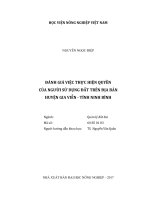Đánh giá việc thực hiện quyền của người sử dụng đất trên địa bàn huyện gia viễn tỉnh ninh bình luận văn thạc sĩ kinh tế nông nghiệp 