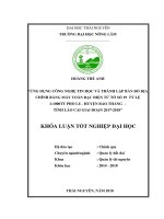 Ứng dụng công nghệ tin học và phương pháp toàn đạc điện tử thành lập bản đồ địa chính tờ số 19 tỷ lệ 1 1000 tt phố lu huyện bảo thắng tỉnh lào cai 