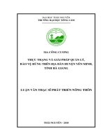 Thực trạng và giải pháp quản lý bảo vệ rừng trên địa bàn huyện yên minh tỉnh hà giang 