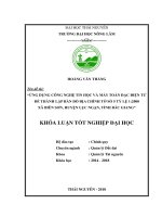 Ứng dụng công nghệ tin học và máy toàn đạc điện tử để thành lập bản đồ địa chính tờ số 5 tỷ lệ 1 2000 xã biên sơn huyện lục ngạn tỉnh bắc giang 