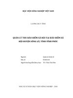 Quản lý thu bảo hiểm xã hội tại bảo hiểm xã hội huyện sông lô tỉnh vĩnh phúc luận văn thạc sĩ kinh tế nông nghiệp 
