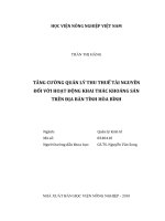 Tăng cường quản lý thu thuế tài nguyên đối với hoạt động khai thác khoáng sản trên địa bàn tỉnh hòa bình luận văn thạc sĩ kinh tế nông nghiệp 