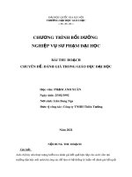 Bài thu hoạch Chương trình bồi dưỡng nghiệp vụ Sư phạm đại học: Đánh giá trong giáo dục đại học