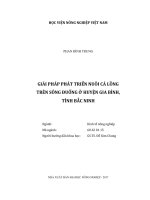 Giải pháp phát triển nuôi cá lồng trên sông đuống ở huyện gia bình tỉnh bắc ninh luận văn thạc sĩ kinh tế nông nghiệp 