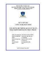 Báo cáo đồ án môn học Công nghệ phần mềm