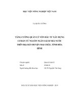 Tăng cường quản lý vốn đầu tư xây dựng cơ bản từ nguồn ngân sách nhà nước trên địa bàn huyện mai châu tỉnh hòa bình luận văn thạc sĩ kinh tế nông nghiệp 