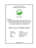 Ứng dụng công nghệ máy toàn đạc điện tử và phần mềm microstation trong biên tập và thành lập tờ bản đồ địa chính số 19 tỷ lệ 1 2000 tại xã tân dương huyện bảo yên tỉnh lào cai 