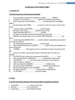 GRAMMAR REVISION TERM 1 EXCERCISES