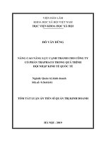 Nâng cao năng lực cạnh tranh cho công ty cổ phần traphaco trong quá trình hội nhập kinh tế quốc tế tt 