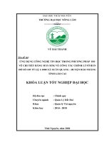 Ứng dụng công nghệ tin học trong phương pháp đo vẽ chi tiết bằng máy rtk về công tác chỉnh lí tờ bản đồ số 105 tỷ lệ 1 1000 xã xuân quang huyện bảo thắng tỉnh lào cai 
