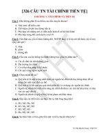 Trắc nghiệm môn Tài chính tiền tệ kèm đáp án