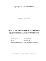 Quản lý nhà nước về dịch vụ văn hóa trên địa bàn huyện gia lâm thành phố hà nội luận văn thạc sĩ kinh tế nông nghiệp 