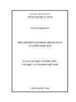 Thế giới nhân vật trong truyện ngắn của tống ngọc hân 