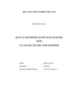 Quản lý chi thường xuyên ngân sách nhà nước của huyện yên mô tỉnh ninh bình luận văn thạc sĩ kinh tế nông nghiệp 