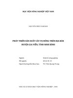 Phát triển sản xuất cây vụ đông trên địa bàn huyện gia viễn tỉnh ninh bình luận văn thạc sĩ kinh tế nông nghiệp 