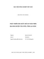 Phát triển sản xuất chè an toàn trên địa bàn huyện tân uyên tỉnh lai châu luận văn thạc sĩ kinh tế nông nghiệp 