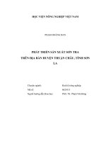 Phát triển sản xuất sơn tra trên địa bàn huyện thuận châu tỉnh sơn la luận văn thạc sĩ kinh tế nông nghiệp 