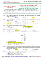Đề thi thử tốt nghiệp THPT môn hóa học năm 2021 – trường THPT thuận thành bắc ninh (mã đề 001) 