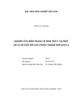 Nghiên cứu hiện trạng vệ sinh thú y tại một cơ sở giết mổ lợn thuộc thành phố sơn la luận văn thạc sĩ nông nghiệp 